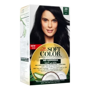 Wella Soft Color No Ammonia Hair Color, 20 Black