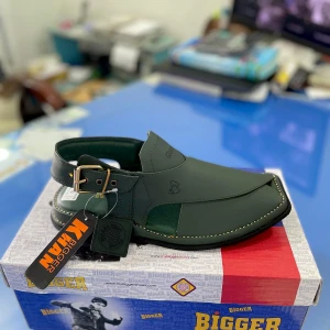 Green Color Peshawari chappal Bigger Khan