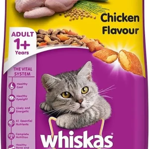 Whiskas 1+ Adult Chicken Flavor Cat Food 1.2Kg