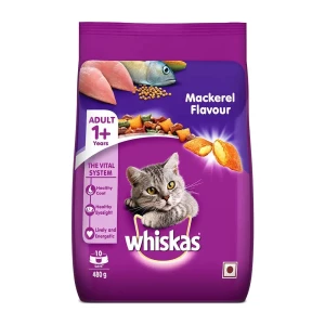 Whiskas 1+ Mackerel Flavour Cat Food 480g