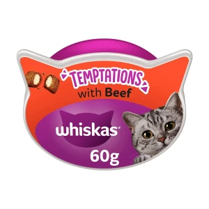 Whiskas Cat Food Temptation Beef 60g