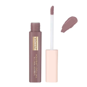 Zeena Liquid Matte Tattoo Lipstick, 060 Touch Of Taupe, 5ml